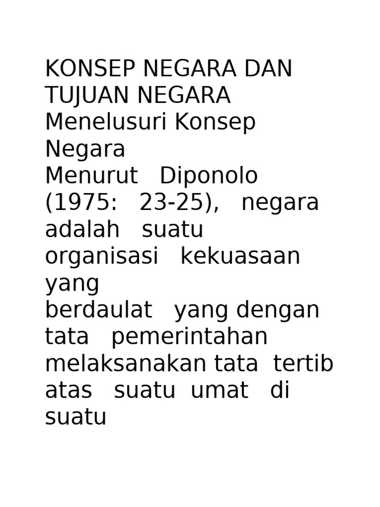 Konsep dan Tujuan Negara Indonesia | PDF