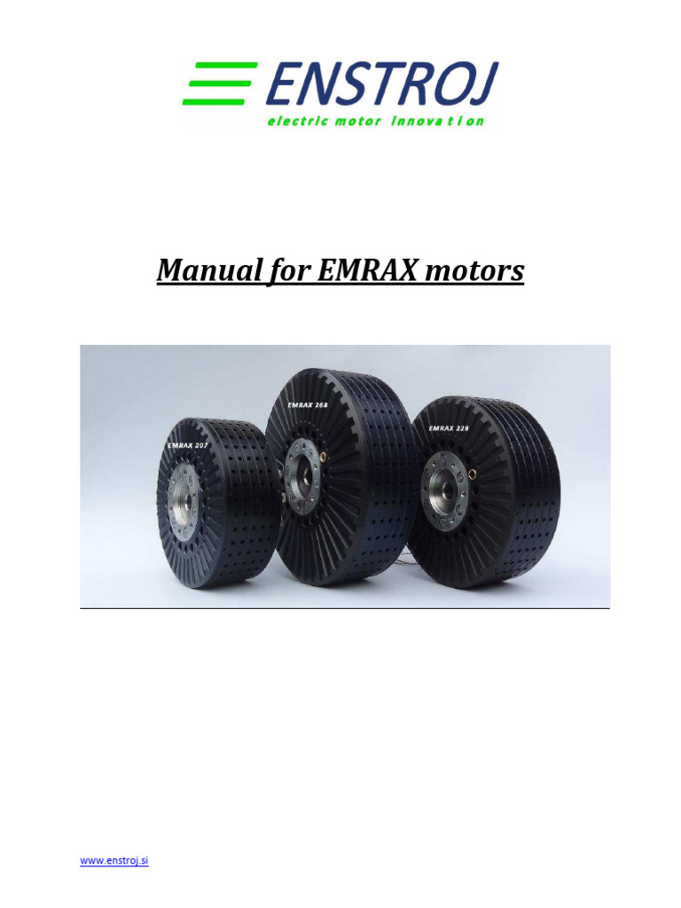 EMRAX 228 Motor Owner's Manual | PDF | Electric Motor | Propeller