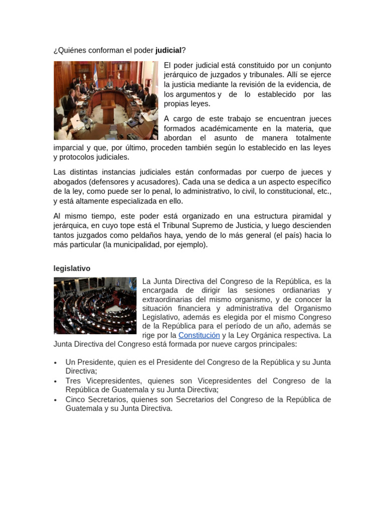 Estructura del Poder Judicial en Guatemala | PDF | Judicaturas | Guatemala
