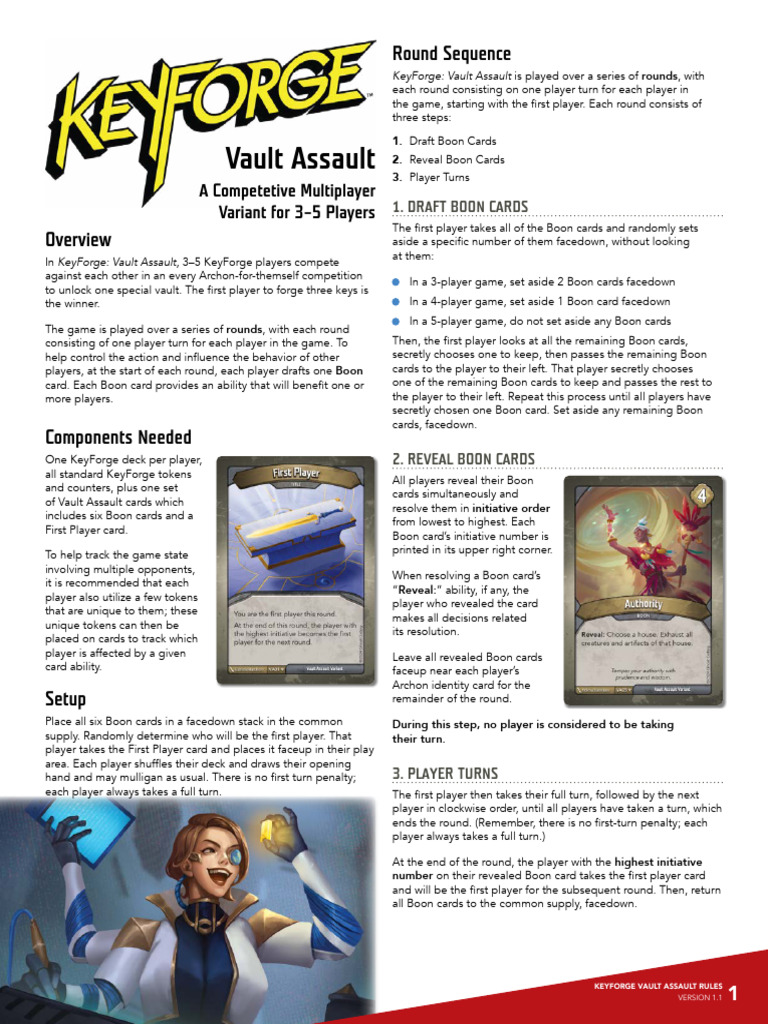KeyForge Vault Assault Game Rules | PDF | Ephemera | Gaming