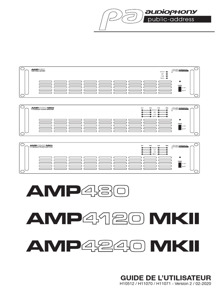 Guide d'utilisation des amplificateurs AMP | PDF | Amplificateur ...