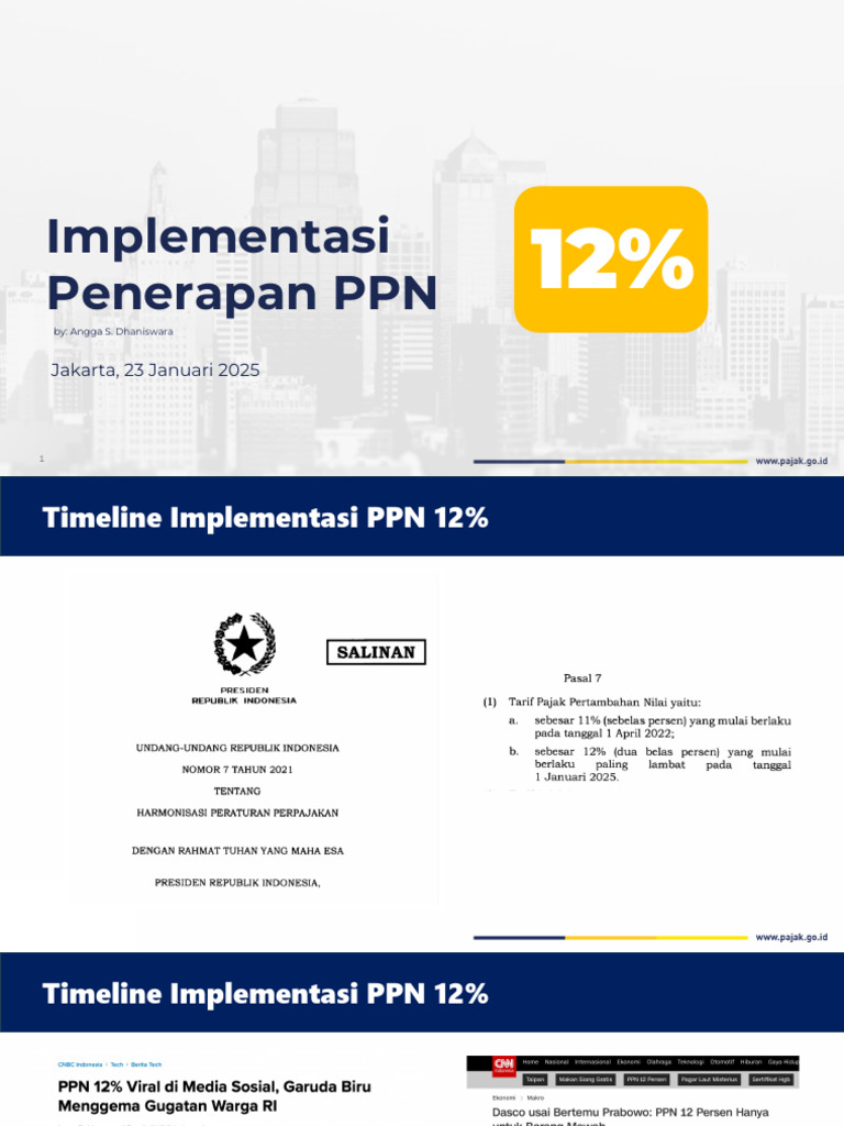 Penerapan PPN 12% Mulai 2025 di Indonesia | PDF
