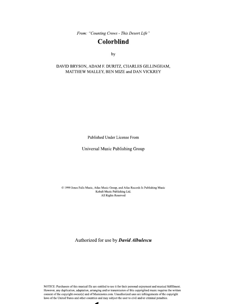 Colorblind | PDF