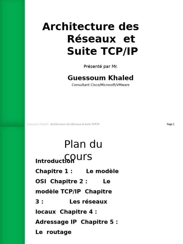 Architecture des Réseaux et TCP/IP | PDF | Protocoles Internet | Suite ...