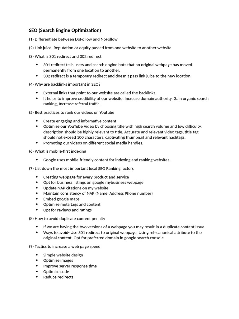 SEO and Digital Marketing Essentials | PDF | Search Engine Optimization ...