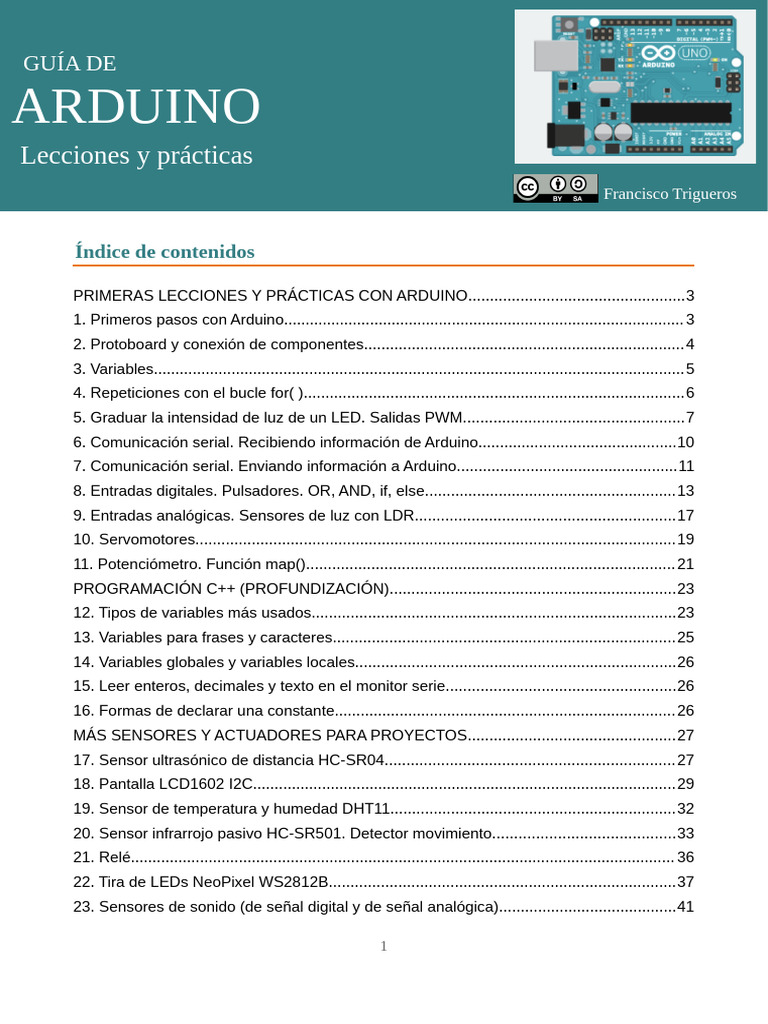 Guia de Arduino - Lecciones y prácticas | PDF | Arduino | Diodo emisor ... image.