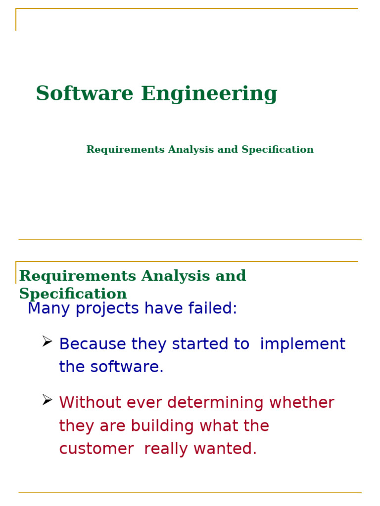 Requirements Analysis in Software Engineering | PDF | Computing ...