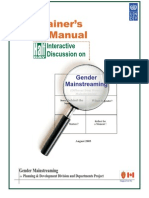 Gender Mainstreaming-Trainer's Manual