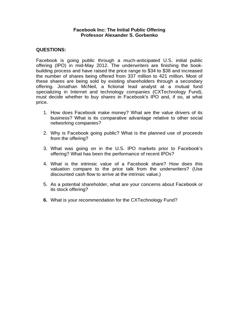 Facebook Questions | PDF