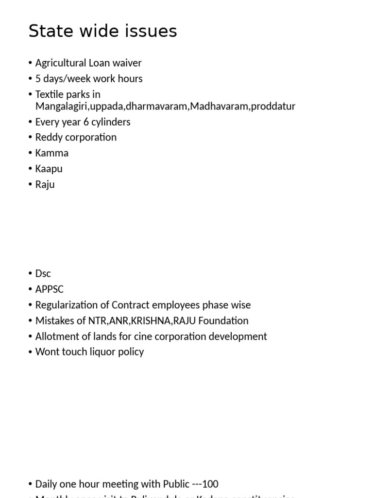 State Wide Issues | PDF
