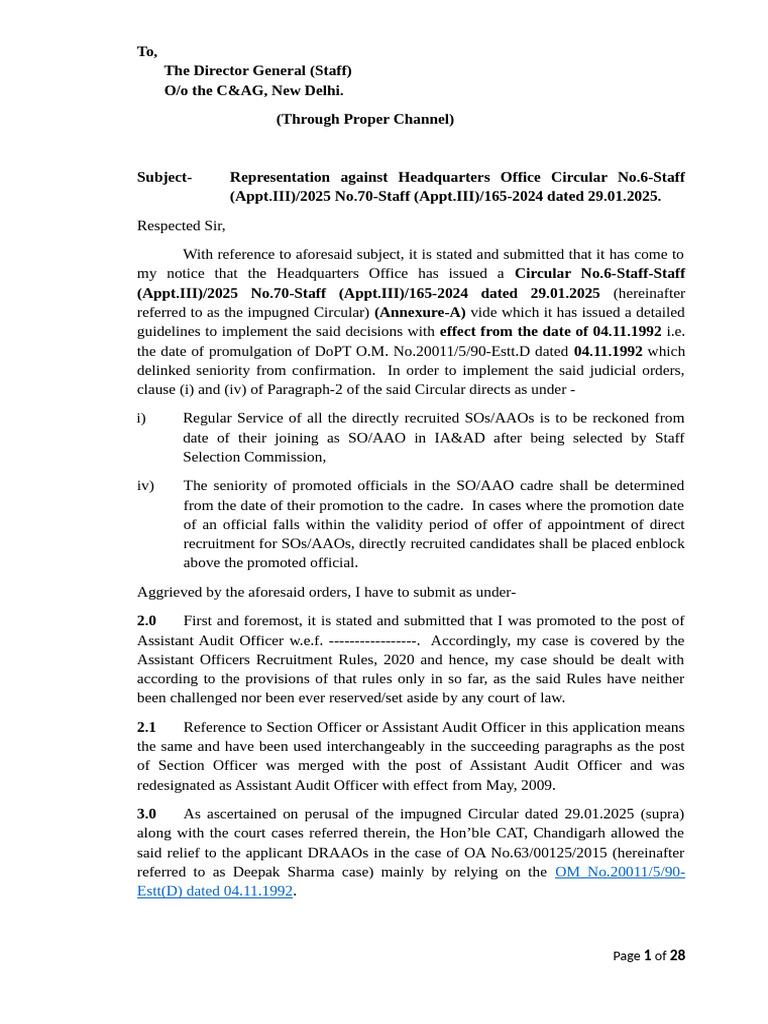 Final Representation. | PDF | Audit | Precedent