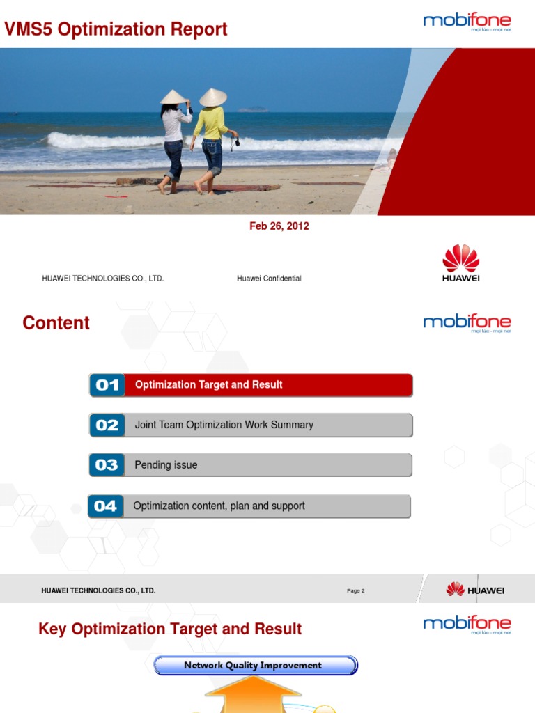 Huawei VMS5 Network Optimization Report | PDF | Gsm | Troubleshooting