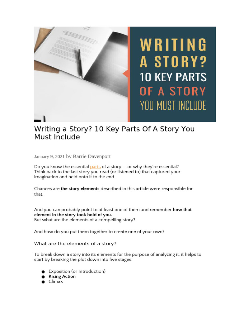 10 Essential Story Elements Explained | PDF | Narration | Plot (Narrative)