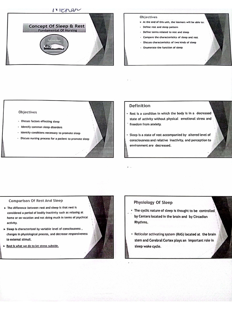 Concept Of Sleep And Rest Pdf