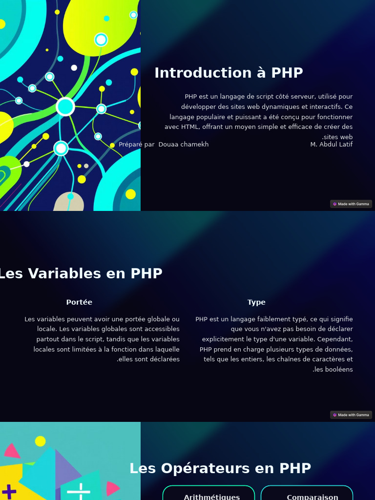 Introduction à PHP 3.0 | PDF | PHP | Internet