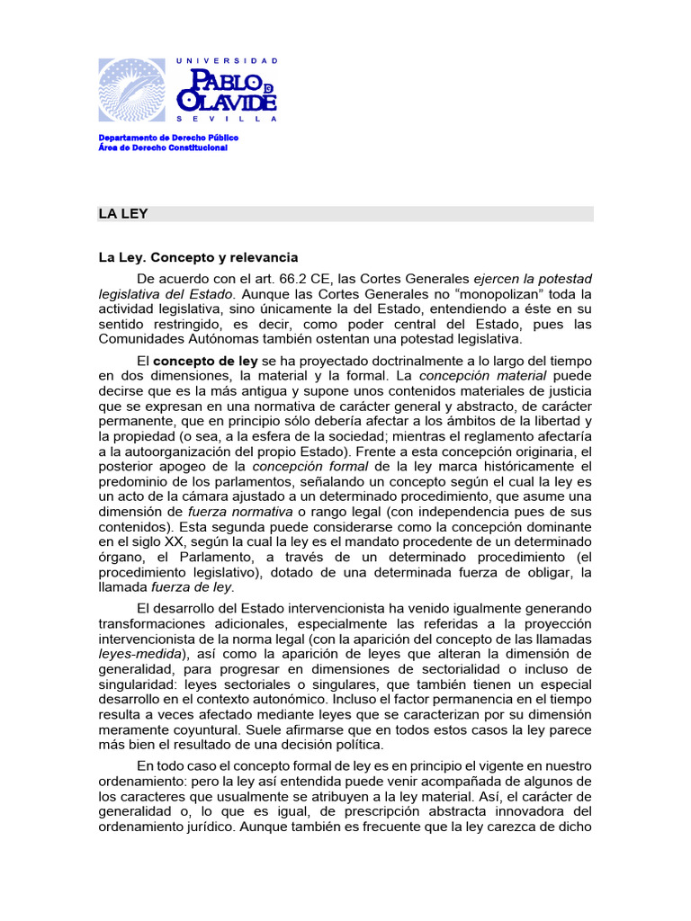 Concepto y Proceso de la Ley en España | PDF | Cortes Generales ...