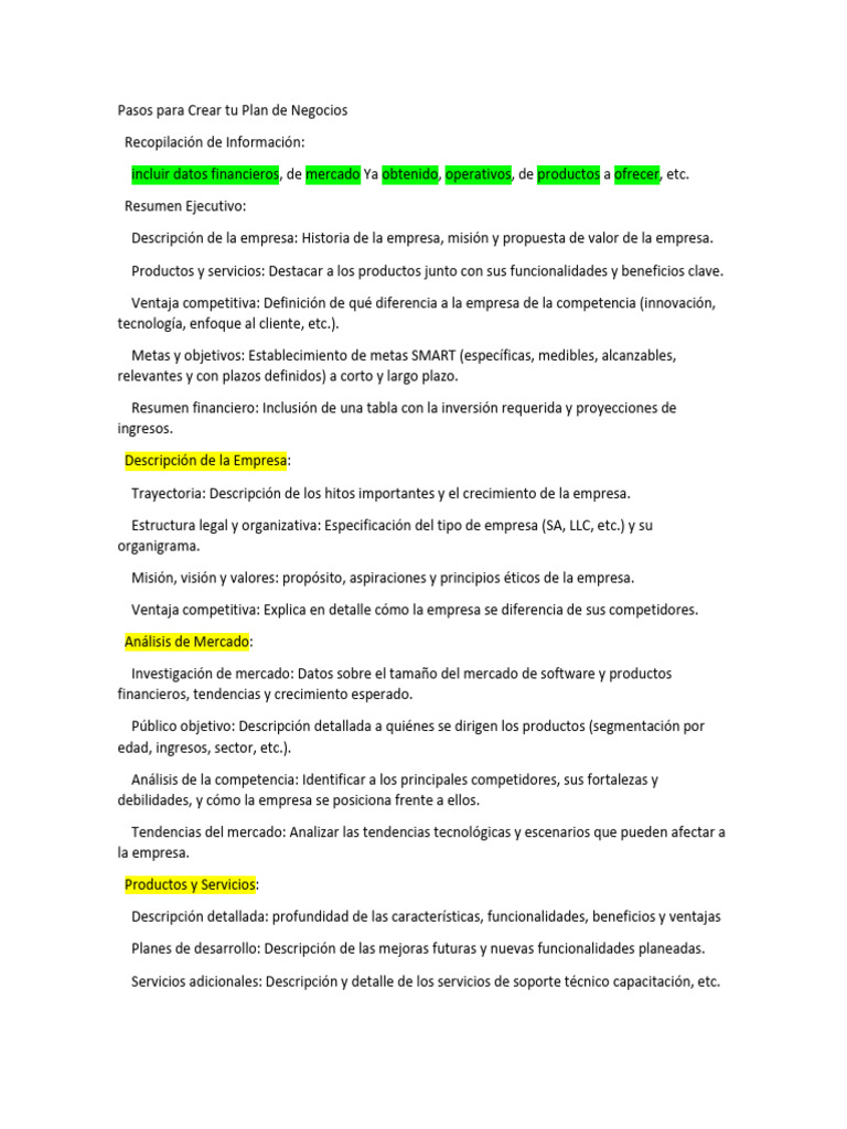 Cómo Crear un Plan de Negocios Efectivo | PDF | Plan de negocios ...