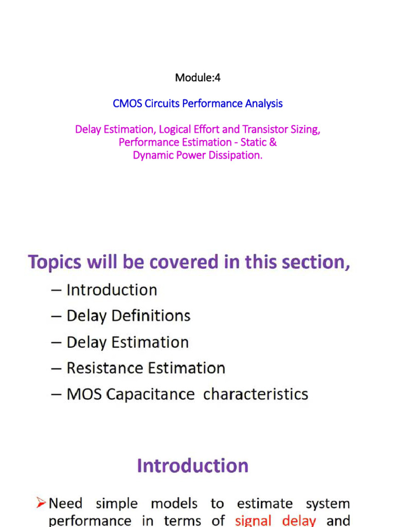 CMOS Circuit Delay & Power Analysis | PDF