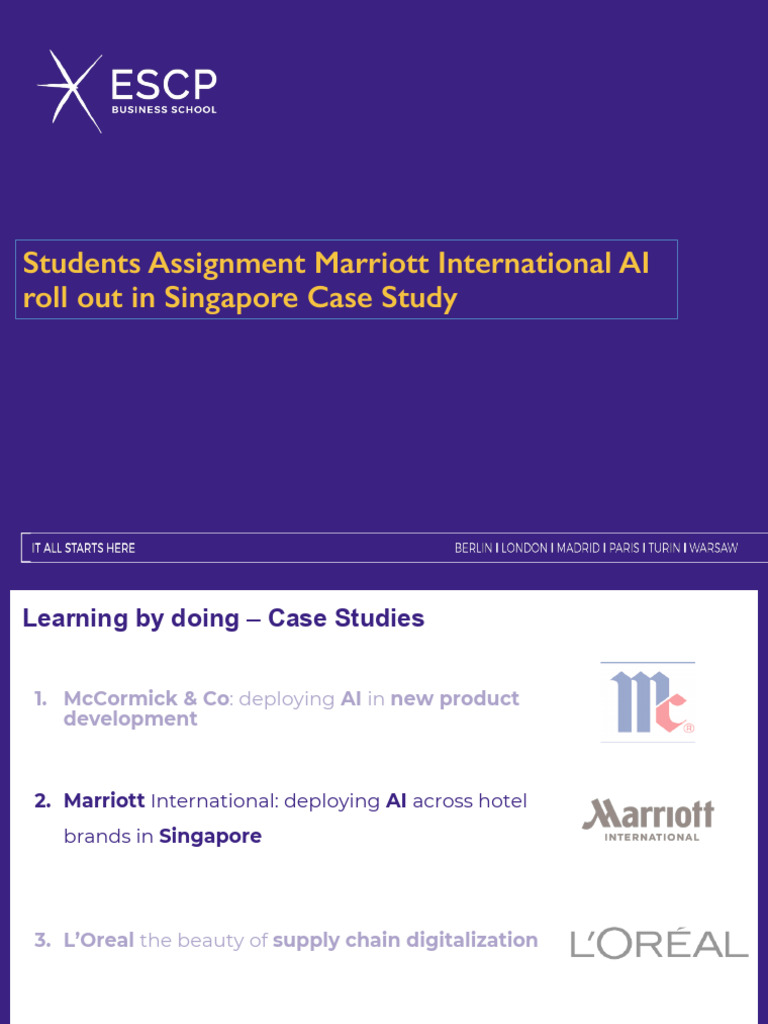 Marriott's AI Strategy in Singapore | PDF | Marriott International ...