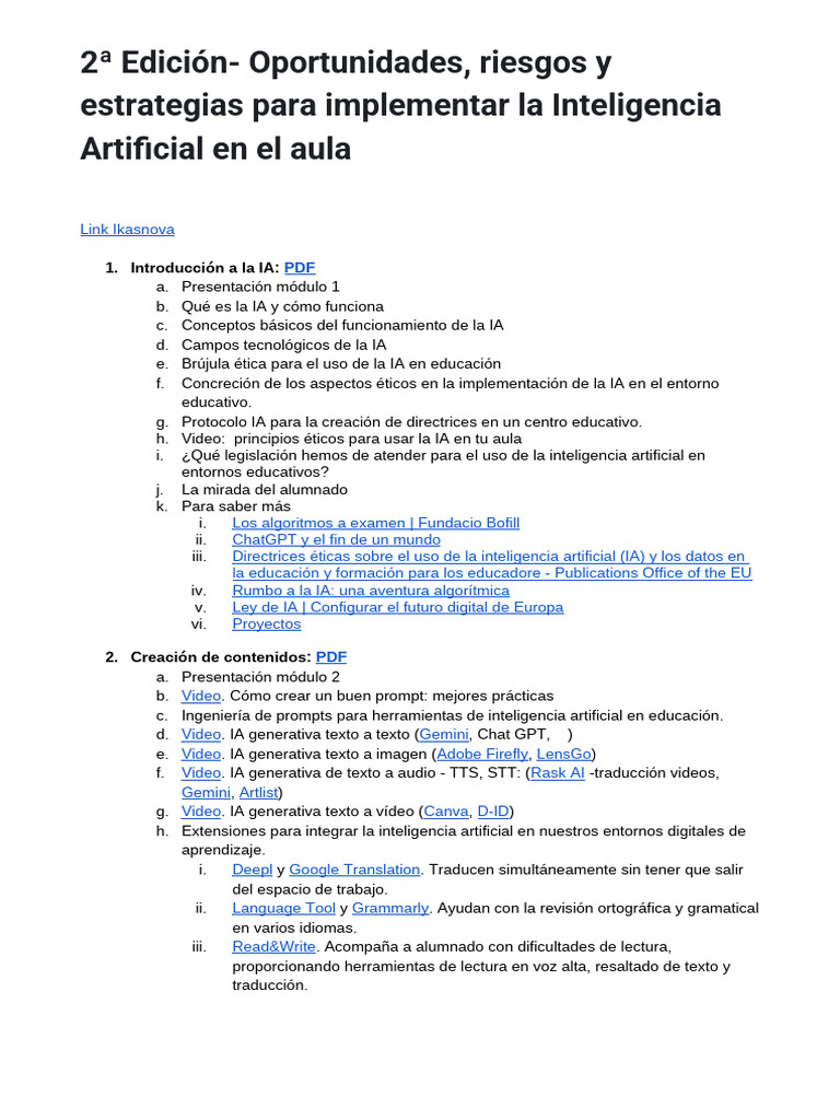 IA en el Aula: Estrategias y Ética | PDF | Inteligencia artificial ...