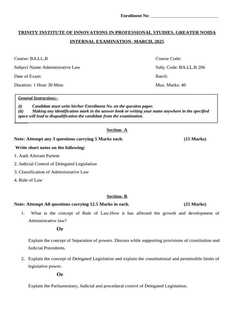 Internal Examination Sociology Ii | PDF