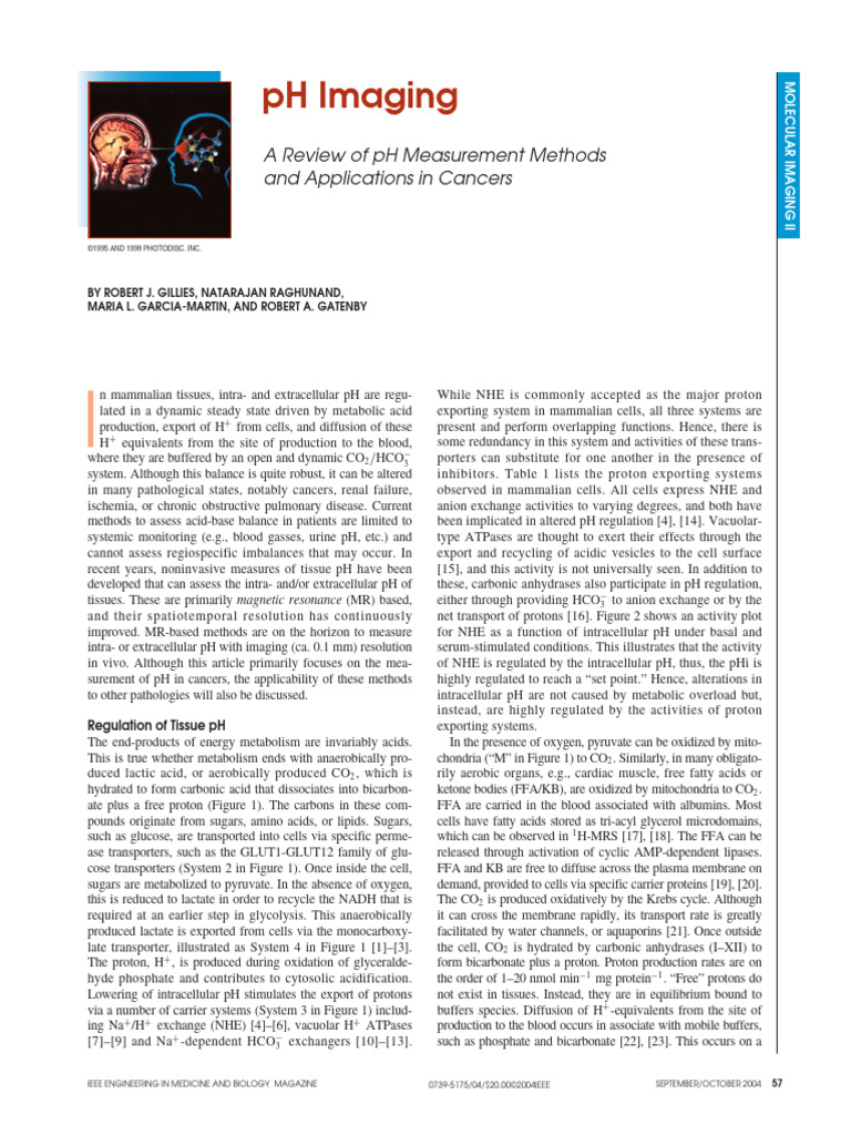 pH Imaging Methods in Cancer Research | PDF | Buffer Solution ...