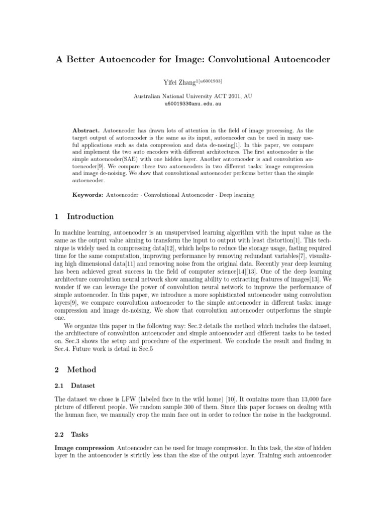 ConvAutoEncoder Paper 58 | PDF | Deep Learning | Machine Learning