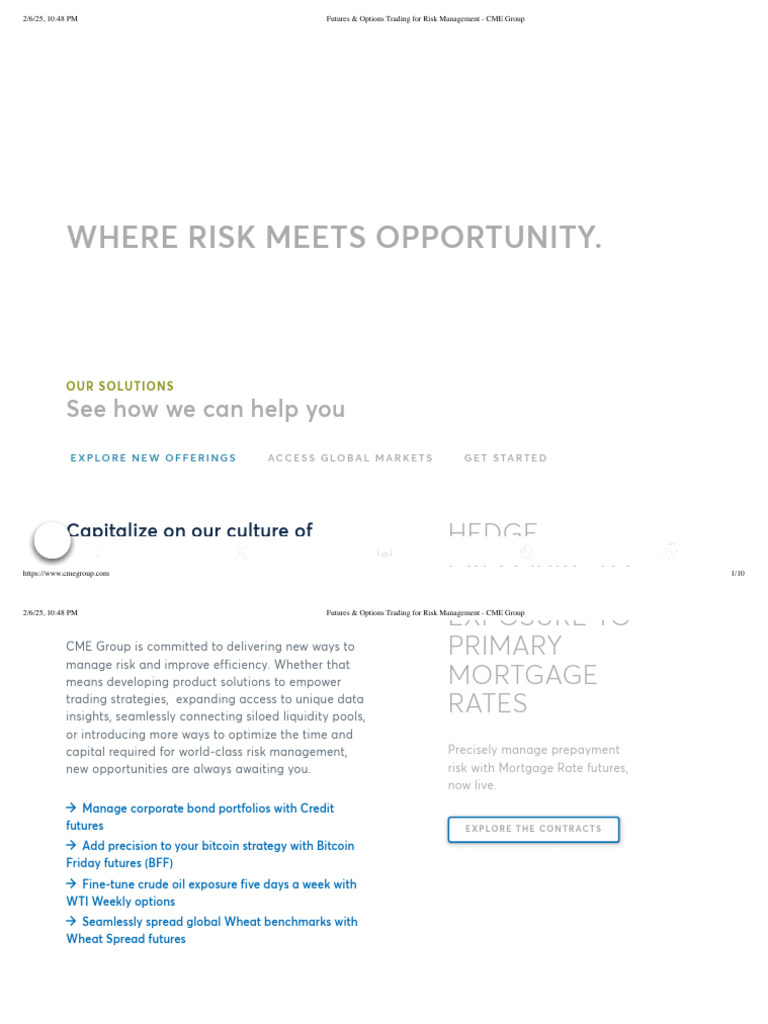 ビジネス・経済 FUTURES AND OPTIONS IN RISK MANAGEMENT Futures & Options Trading for Risk Management - CME Group
