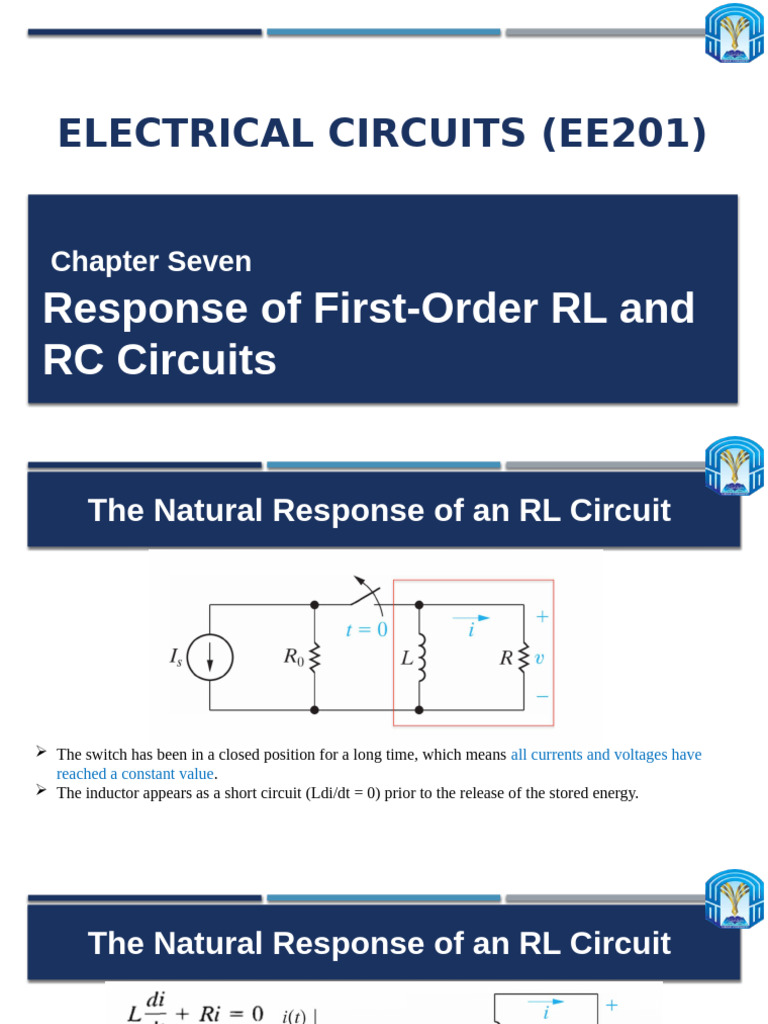 First-Order RL and RC Circuit Responses | PDF