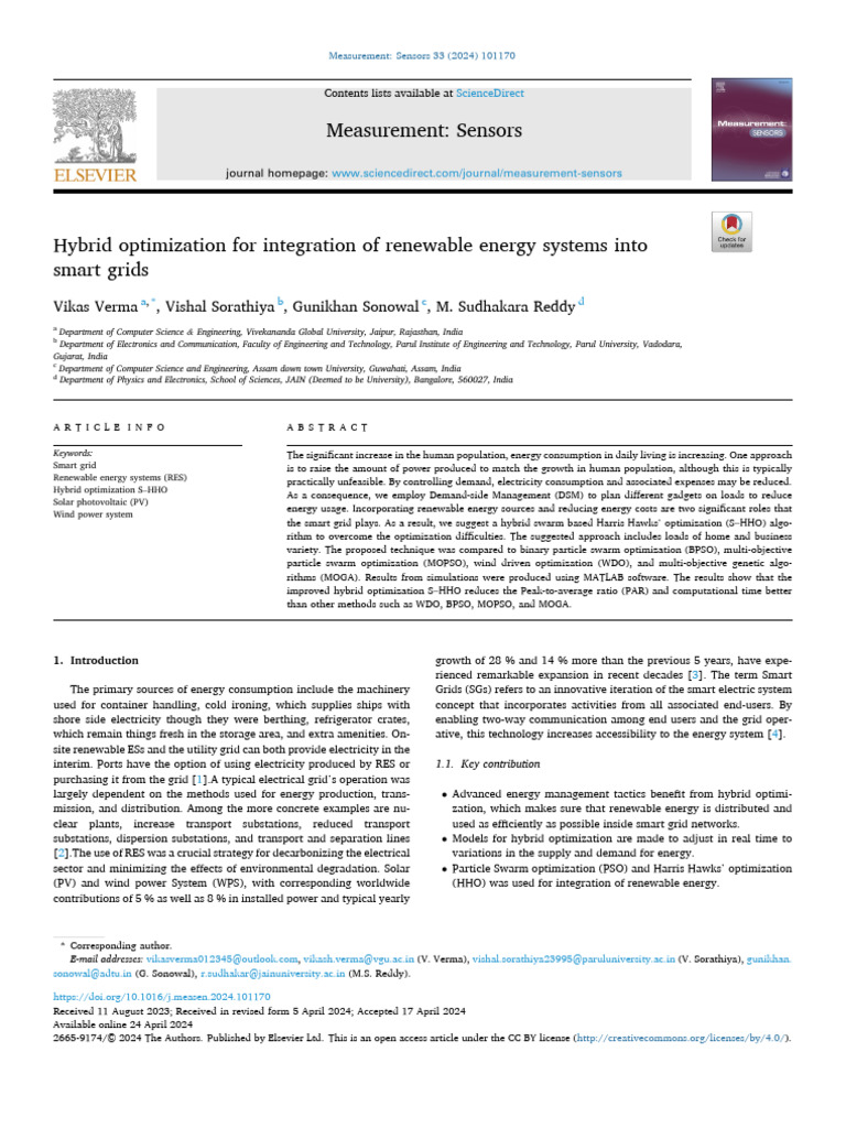 Hybrid Optimization for Smart Grids | PDF | Electrical Grid | Smart Grid