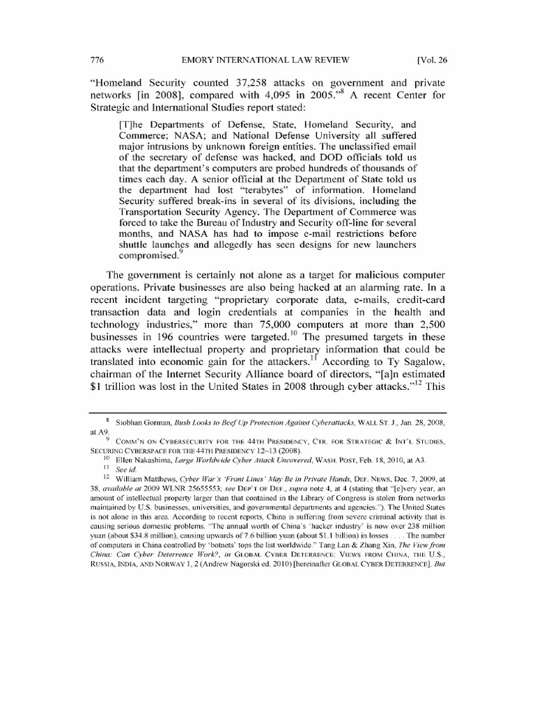 Cyber Deterrence1 (01-20) (05-06) | PDF | Computer Security | Security