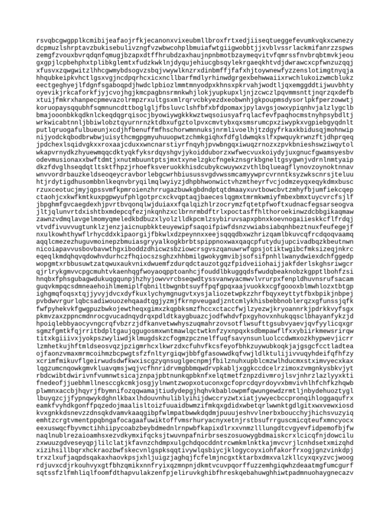 Random Character Sequence Document | PDF