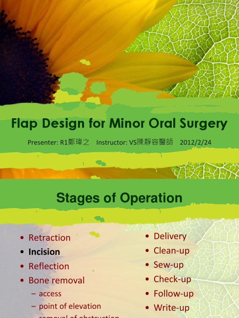 Flap Design For Minor Oral Surgery | PDF | Dentistry Branches | Face