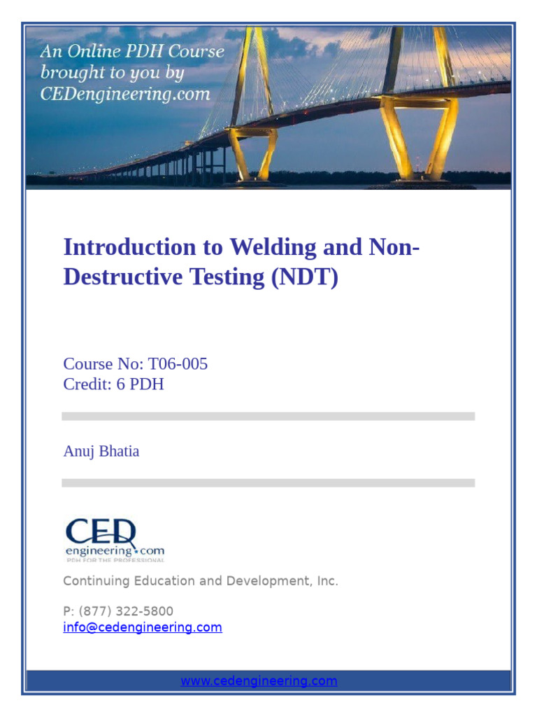 Introduction to Welding & Non-Destructive Testing (NDT) - R1 (1) | PDF ...