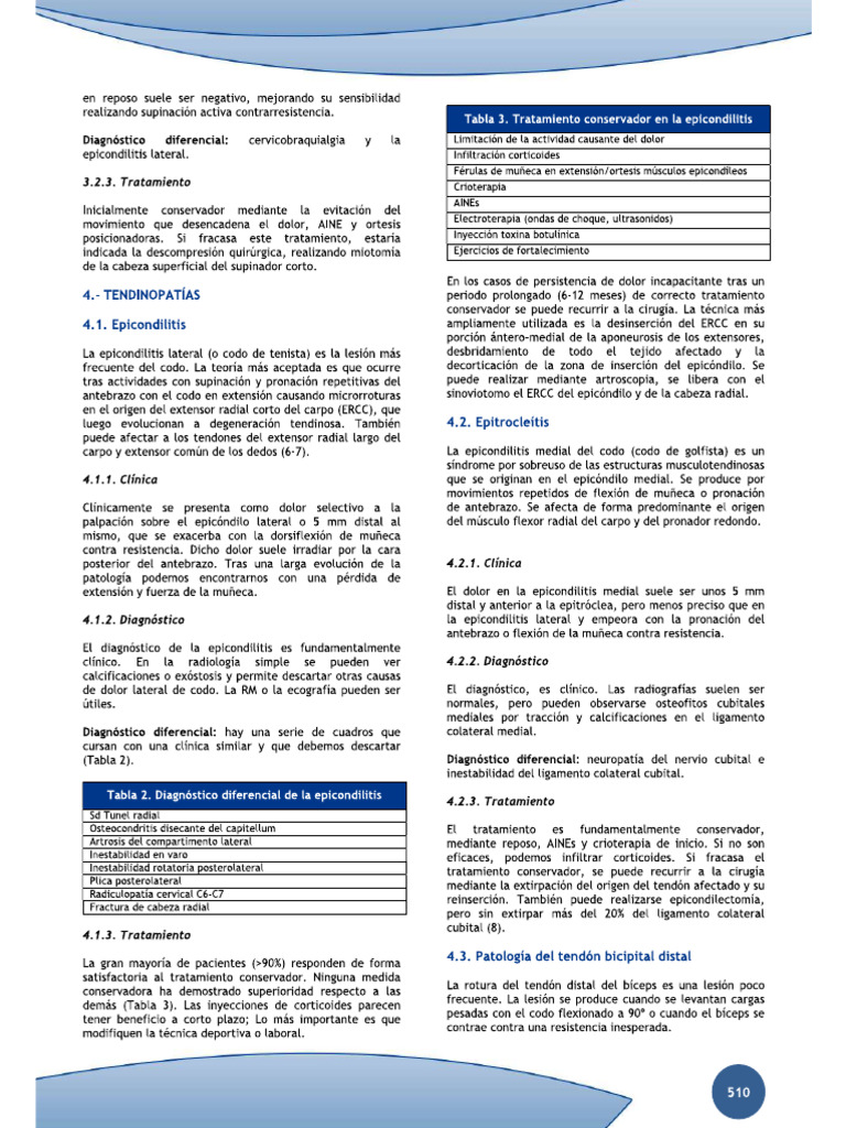Epicondilitis y Epitrocleitis 2.0 | PDF