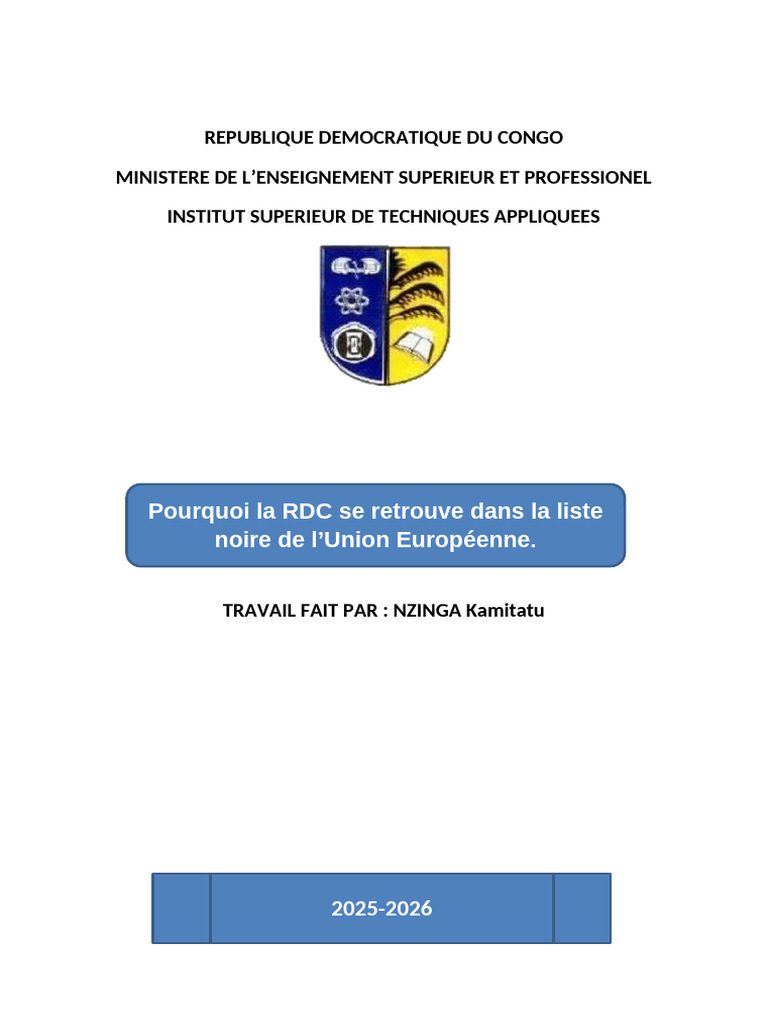 RDC et la liste noire de l'AESA | PDF | Sécurité aérienne | Sécurité