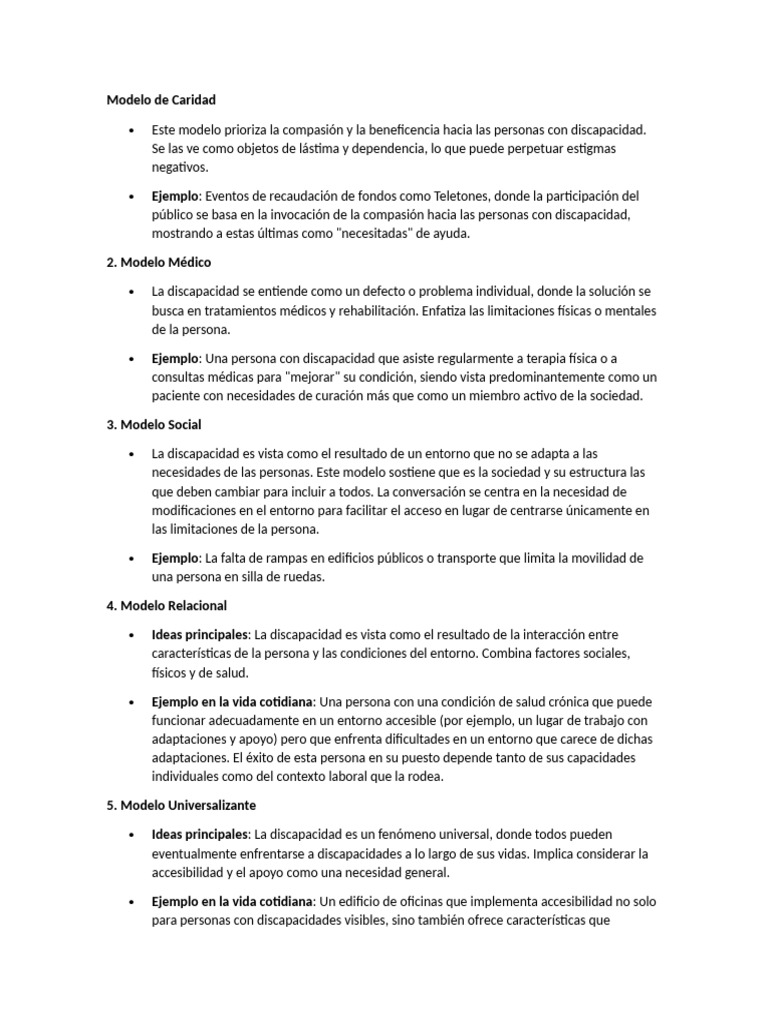 Modelos de Discapacidad y su Impacto | PDF | Invalidez | Sicología