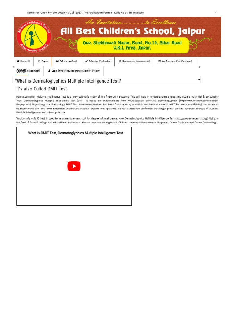 Gud DMIT Features - EducationStack | PDF | Fingerprint | Intelligence ...