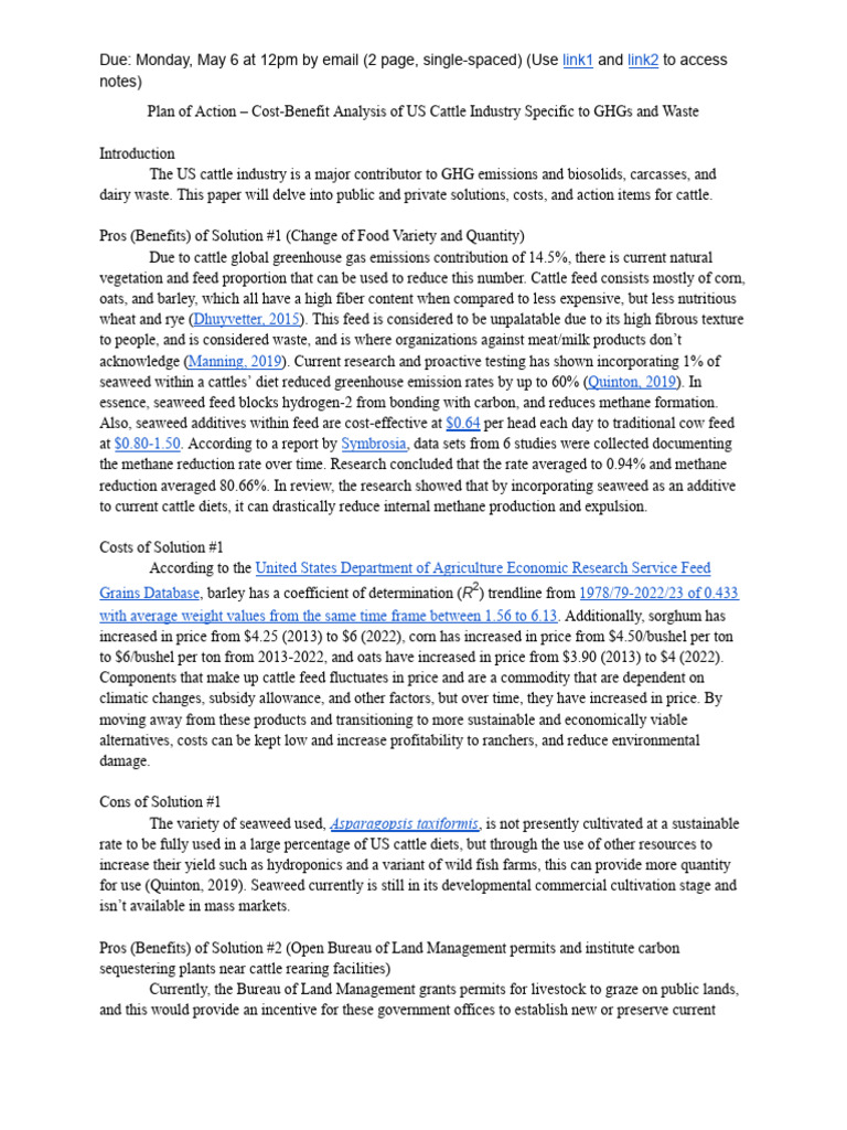 (Draft 3) ECON 105 Final Paper - Action Plan - Due - Mon, May 6 | PDF ...