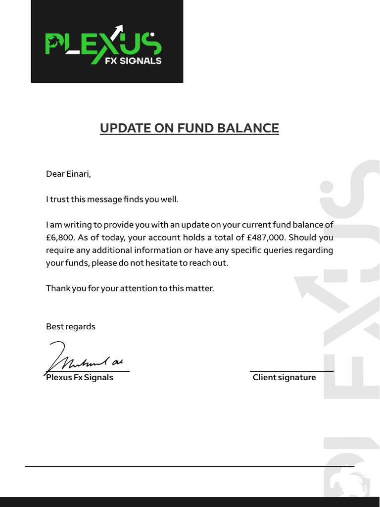 Fund Balance Update: £487,000 | PDF