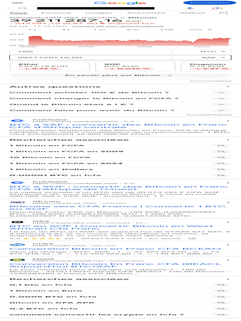 100 Bitcoin en Fcfa - Recherche Google | PDF | Empire colonial français |  Paiements