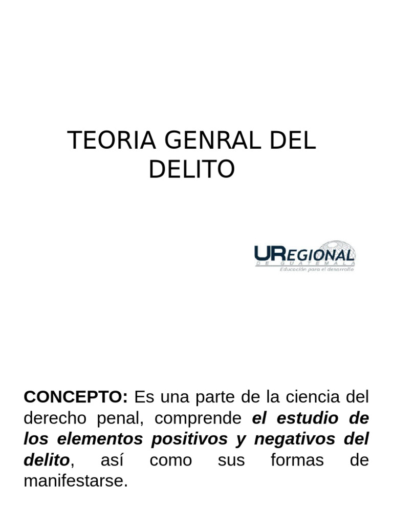 Repaso Derecho Penal I Teoria General Del Delito | PDF | Intención ...