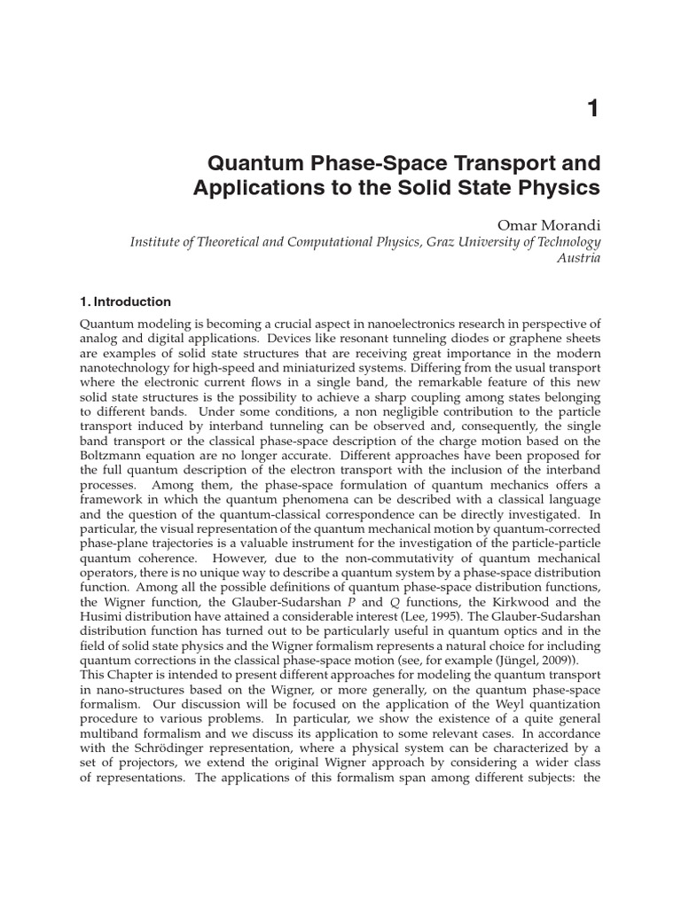 Quantum Phase-Space in Solid State Physics | PDF | Quantum Mechanics ...