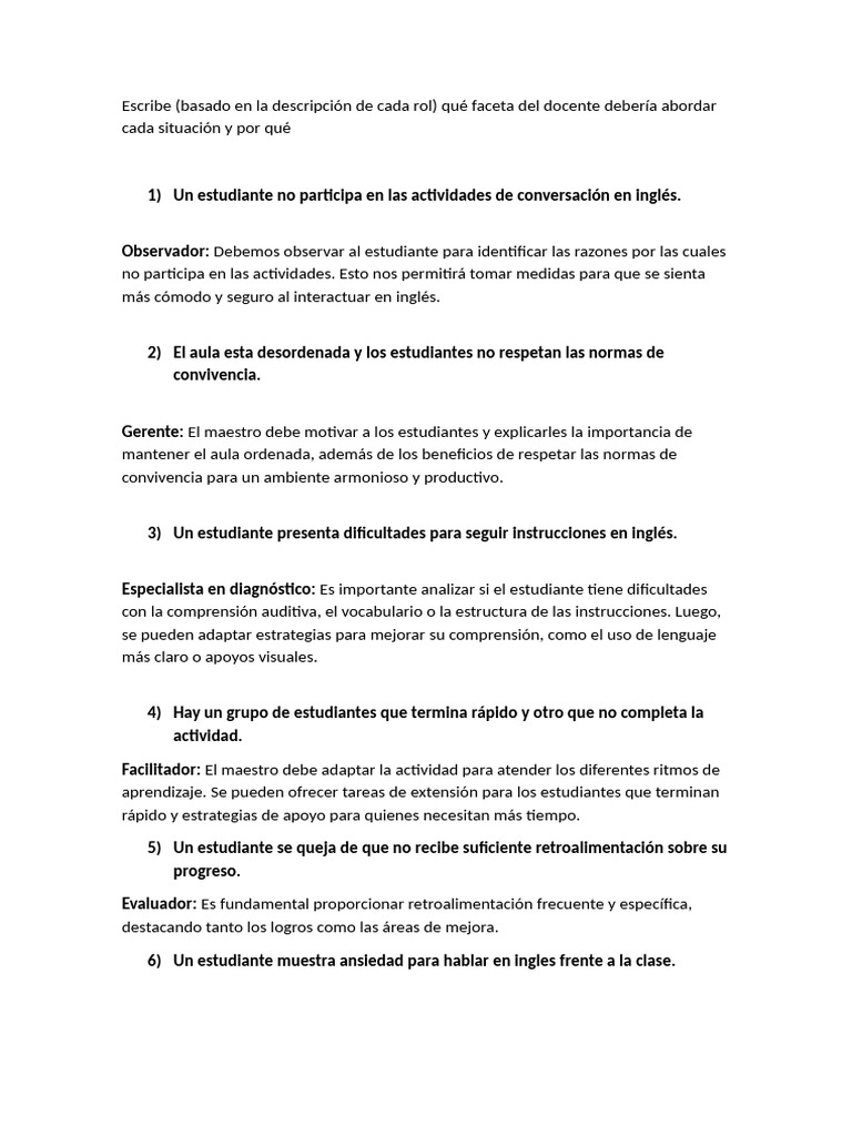 Estrategias docentes para mejorar el aula | PDF | Salón de clases ...