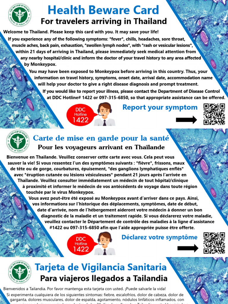 Health Beware Card For Monkeypox | PDF | Enfermedades animales ...