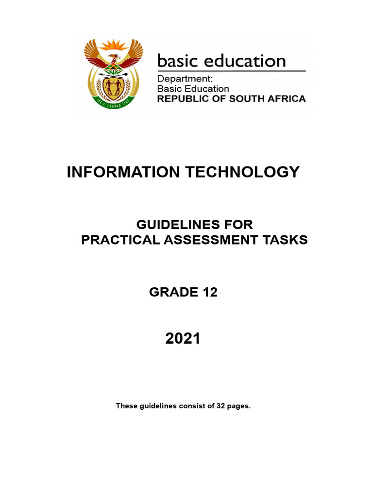 Grade 12 IT Practical Assessment Guidelines | PDF | Databases ...
