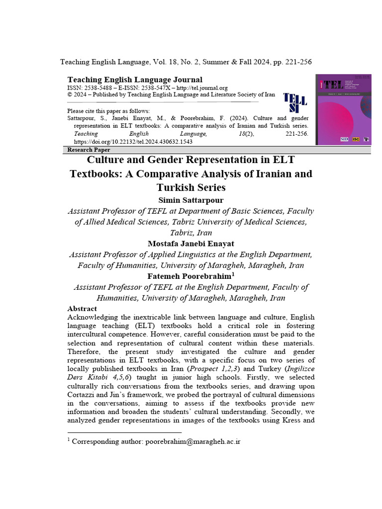 Culture and Gender in ELT Textbooks | PDF | Chi Squared Test | Sexism