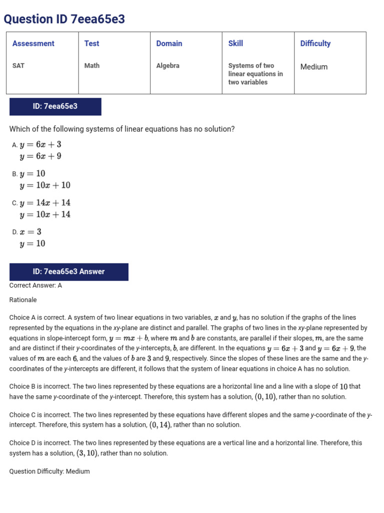 Systems of Linear Equations Analysis | PDF | Equations | Algebra