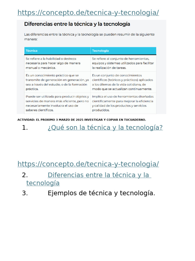 Diferencias entre técnica y tecnología | PDF