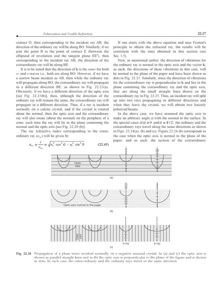 Polarization and Double Refraction Explained | PDF | Polarization ...